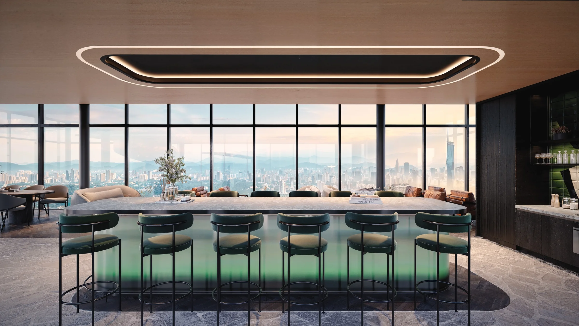Artist's impression of the sky lounge at Parkside Residences
